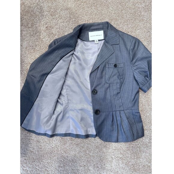 Banana Republic Short-Sleeve Pinstripe Blazer - Picture 6 of 6